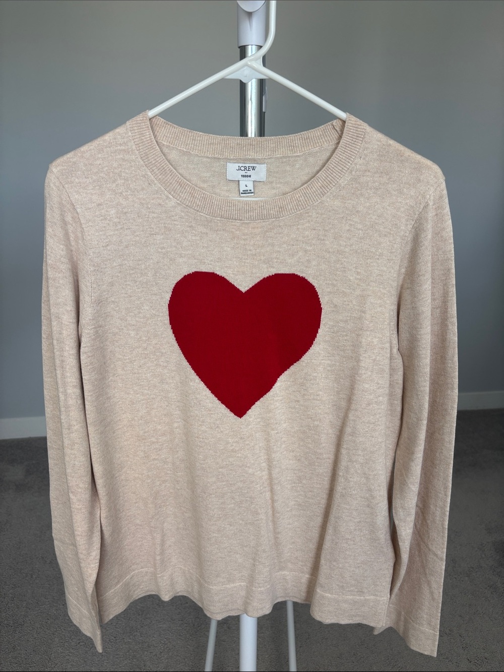 J. Crew Heart Teddie Sweater